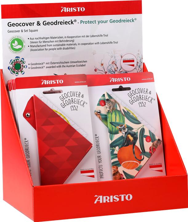 Produktbild Aristo Geodreieck inkl. Cover Display 20 Stk. sortierte Motive (18.50 cm)