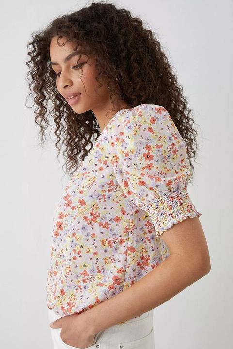 Actual product image Dorothy Perkins Womens/Ladies Ditsy Print Shirred Blouse (42)
