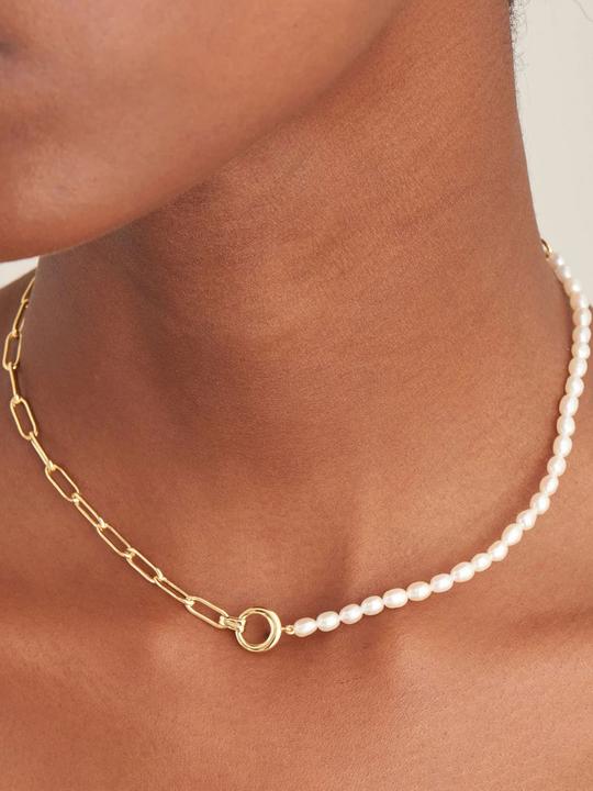Produktbild Ania Haie Pearl Power Halskette (925 Silber, 40 - 45 cm)