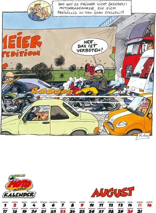Actual product image MOTOmania Kalender 2026: Monatskalender im Grossformat (42 x 59 cm, Hardcover, German)