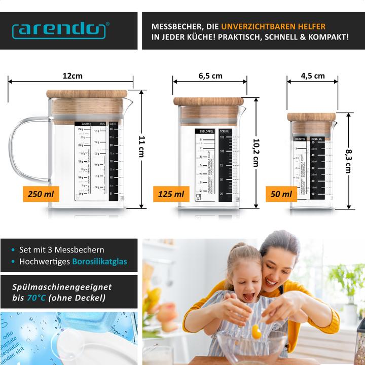 Actual product image Arendo Messbecher-Set (250 ml)
