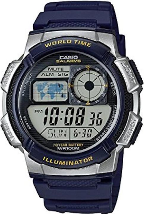 Casio Mod. WORLD TIME ILLUMINATOR - 5 Alarms, 10 Year battery (Sportuhr, 43 mm)