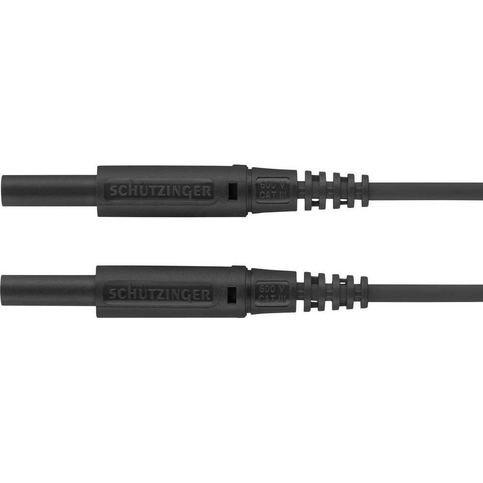 Schutzinger, Messleitung, Schützinger MSFK A301 / 0.5 / 100 / SW Messleitung (Stecker 2 mm - Stecker 2 mm)