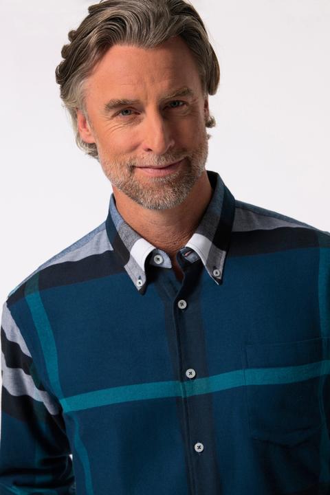 Produktbild Boston Park Karo-Flanellhemd, Langarm, Buttondown-Kragen, Comfort Fit (3XL)