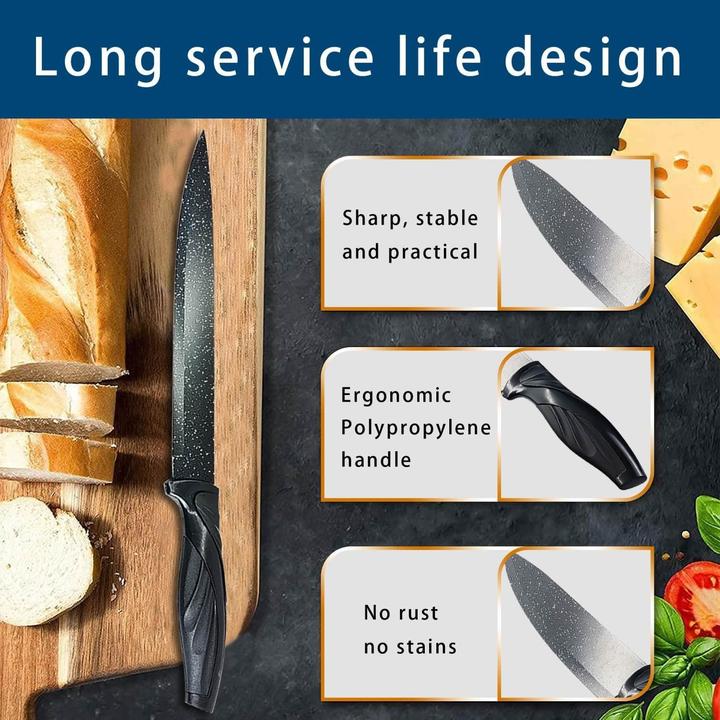 Actual product image Intirilife 17-piece set kitchen knives with knife block