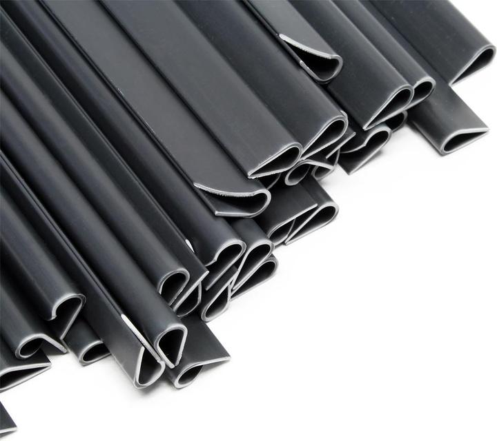 Wiltec Anthracute Garden Fence Roll 70 m x 19 cm, made of 650 g/m² PVC with 40 Clips (7000 cm)