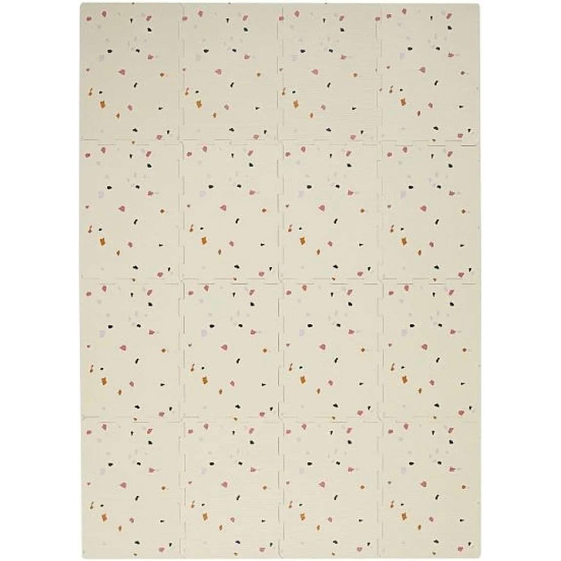 3 Sprouts Beige Tappetino Da Gioco, Spielmatte Creme Gepunktet (171 X 123 Cm)