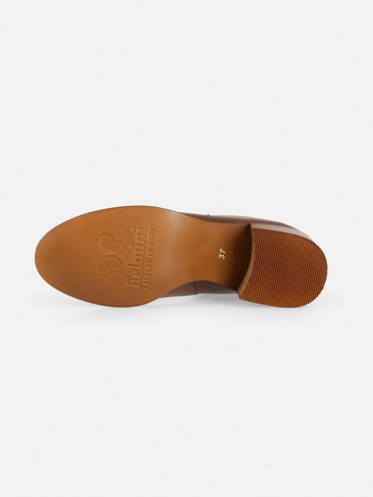 Actual product image Felmini MIRA D948: Simple but elegant boots with a low heel made from cognac-coloured leather, with a (41)