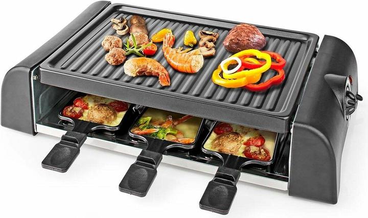 Nedis Gourmet/Raclette Grill 6 Persons Spatula Temperature setting Non stick coating Rectangle