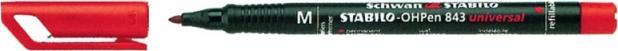 Produktbild STABILO OHPen universal Folienstift permanent (Rot, 1 mm, 1 x)