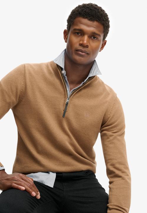 Produktbild Superdry Maglione Essentials Mezza Zip in Cotone (M)