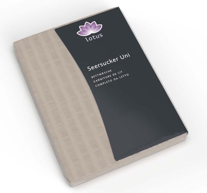 Produktbild Lotus Bettwaren Bettwäsche Satin Seersucker uni (Kopfkissenbezug, 65 x 100 cm)