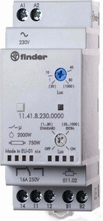 Produktbild Finder Dämmerungsschalter 1000Lux 16A 230VAC 11.41.8.230.0000