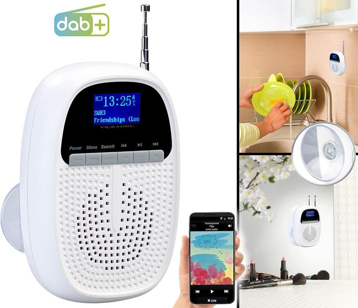 Immagine prodotto VR-Radio Radio a batteria da bagno (FM, DAB, Bluetooth)