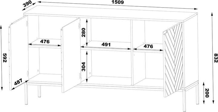 Produktbild Petits-Meubles Daria (151 x 39 x 103 cm)