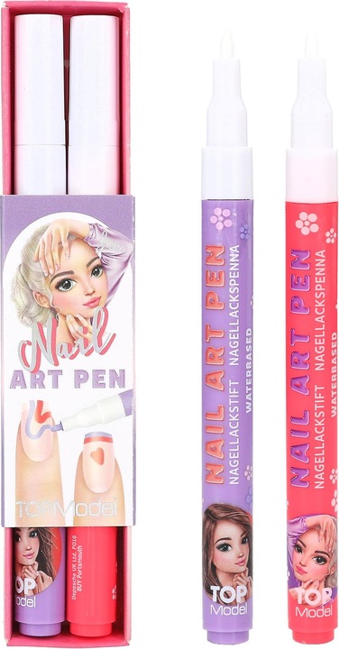 Top Model Topmodel - TOPModel Nail Polish Pen Set BEAUTY and ME - Pink and White, Peach-Coloured and Purple -
