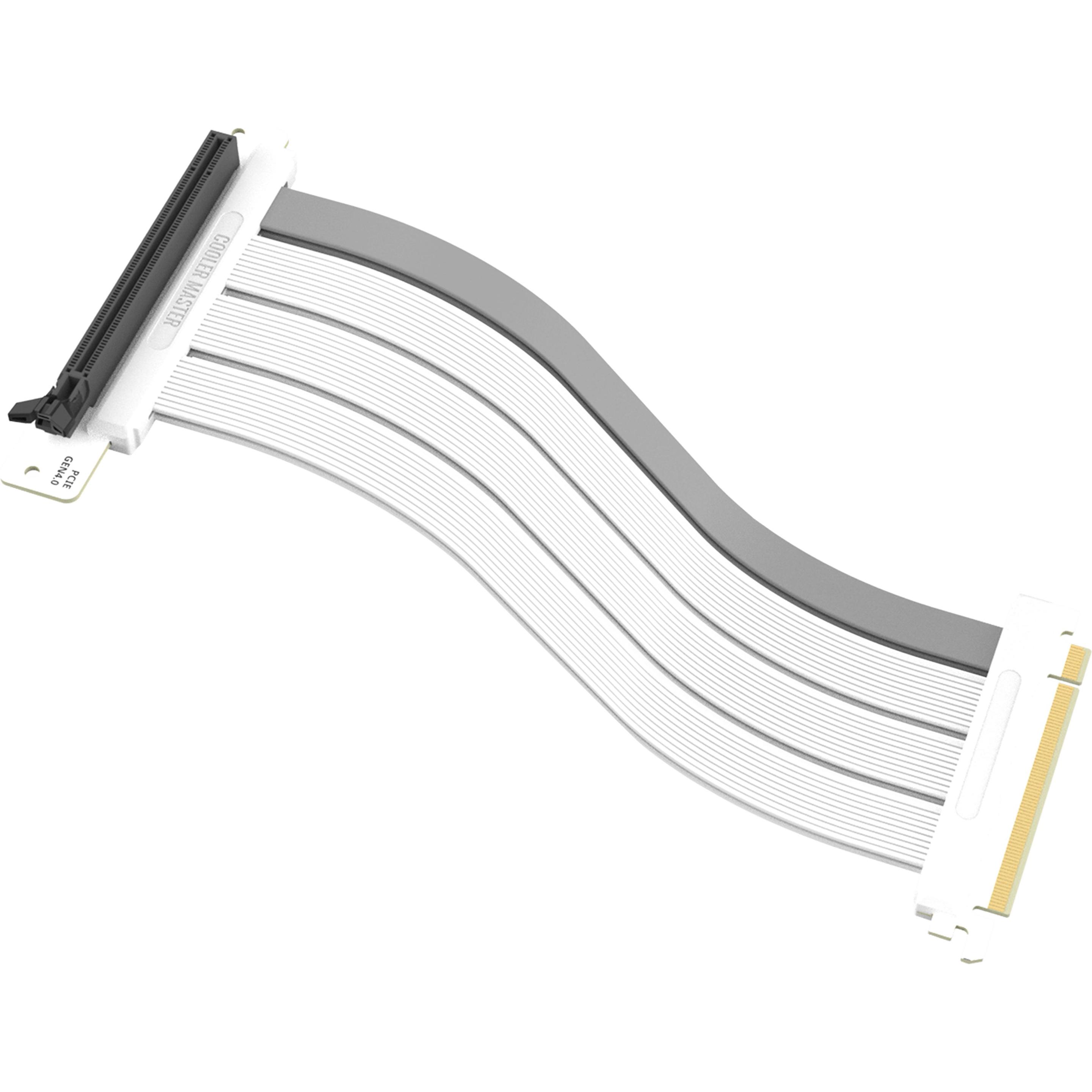 Thumbnail - Cooler Master Riser Cable PCI-E 4.0 x16 300mm weiss, Interne Kabel (PC)