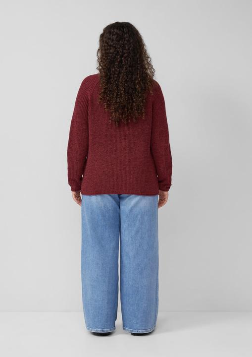 Produktbild S.Oliver Strickpullover Melierter Strickpullover mit Raglanärmeln (44)