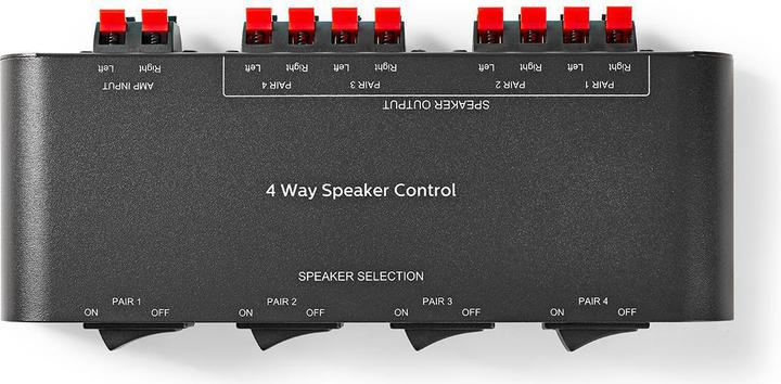 Actual product image Nedis Loudspeaker Control Unit - 4 ways - Terminal - Black