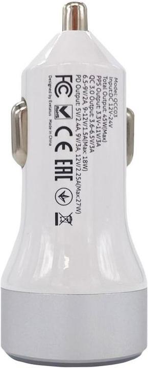 Produktbild Evelatus Quick Car Charger QCC03, QCC03WH