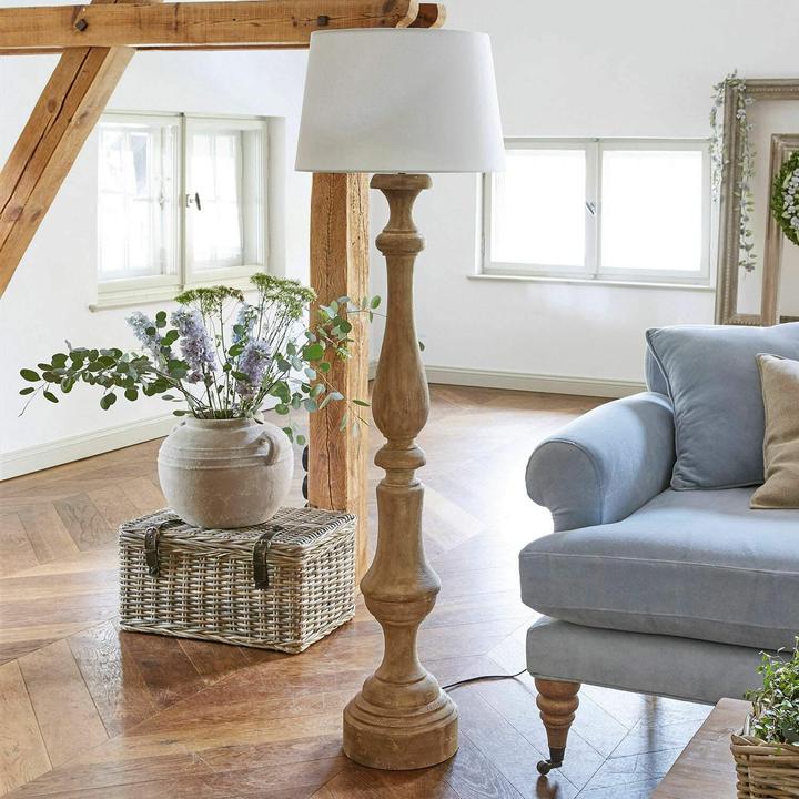 Produktbild Loberon Stehlampe Etienne braun/weiss (E27)