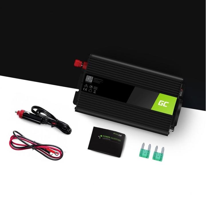 Actual product image GreenCell Voltage Car Inverter 24V to 230V 300W/600W Full Sine wave