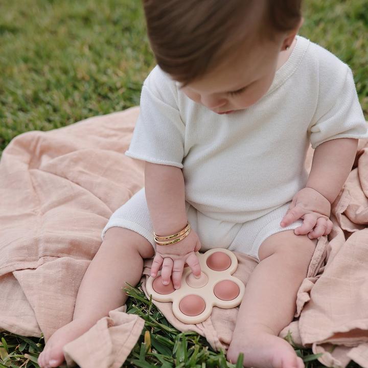 Actual product image Mushie Flower print toy (10 Months)