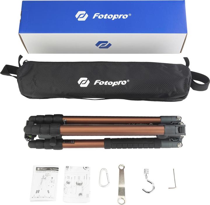 Actual product image Fotopro Tripod Tripod X-go Chameleon with ball head FPH-52Q - gray brown (Metal)