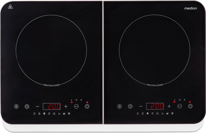 Image du produit Medion Plaque de cuisson double induction MD 18493 - 3.500 W - 2 zones - 10 niveaux de température -