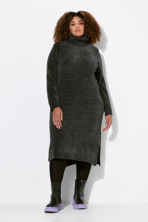 Actual product image Ulla Popken Chenille Long Sleeve Turtleneck Dress (46, 48)