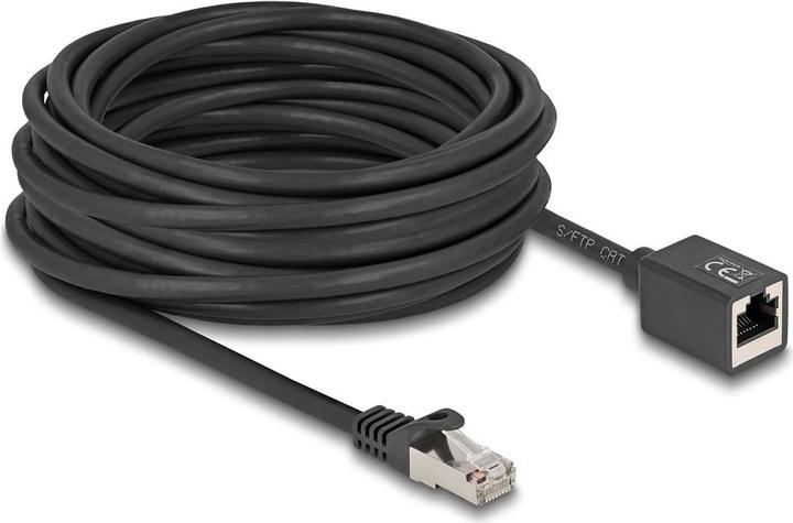 Produktbild Delock Netzwerk Verlängerungskabel RJ45 Stecker zu RJ45 Buch (S/FTP, CAT6a, 10 m)