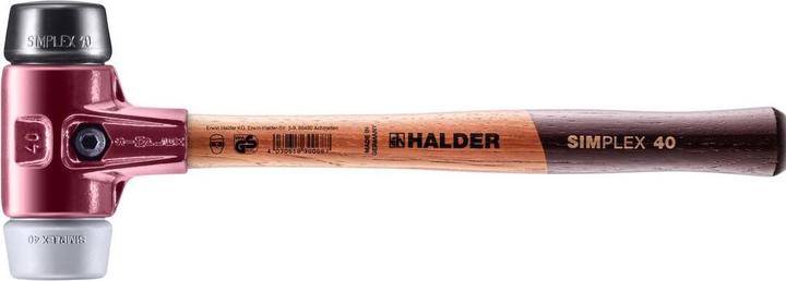 Actual product image Halder SIMPLEX soft-face mallet, TPE-mid / rubber composition with malleable cast iron housing and