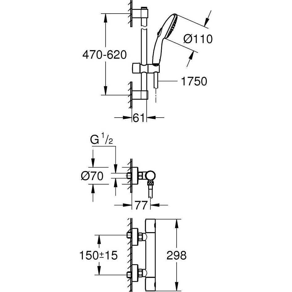 Thumbnail - Grohe, Badarmatur, Grohtherm 800 Cosmopolitan