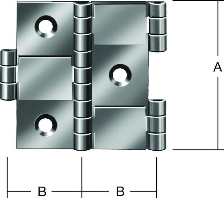 Actual product image Magni Vormann folding screen hinge 20694 50x25 mm