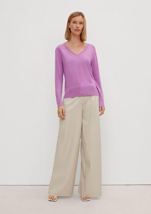 Actual product image Comma Strickpullover Pulli mit semitransparenter Blende (44)