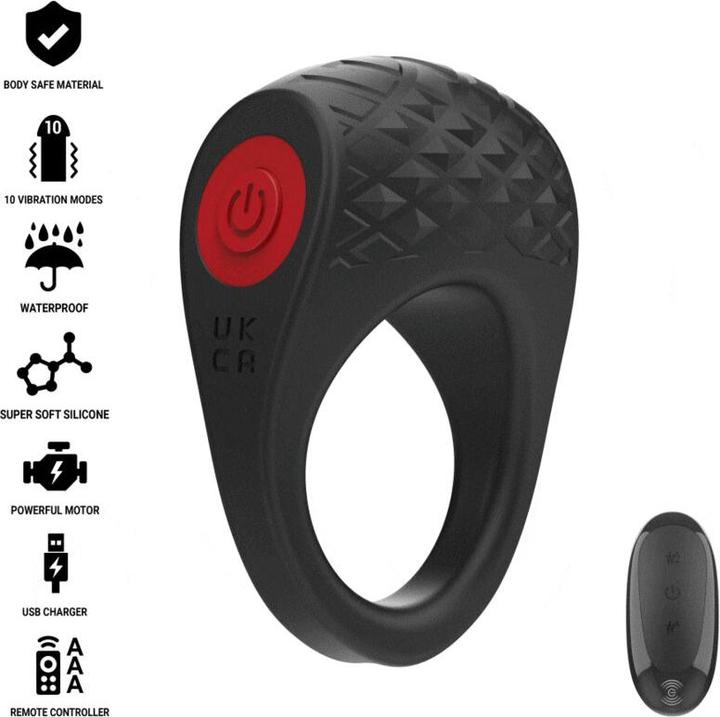 Produktbild Intense Clover Vibrator Penisring 10 Vibrationen Schwarz