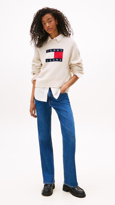 Produktbild Tommy Jeans Tjw Melange Flag Sweater Rib Ext (L)