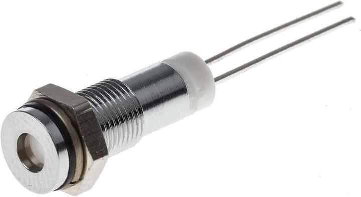 Produktbild RS PRO 6mm flush satin chrome LED, white 2Vdc
