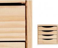 Kipit Houten kist met 4 laden (30 x 38,5 x 38,5 cm)