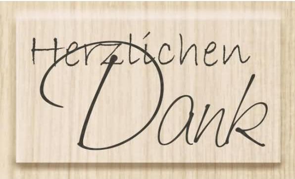 Stewo Tampon à motif - Herzlichen Danke