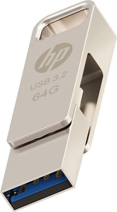 Actual product image HP 64GB x206c OTG Type-C Metal Flash Drive (64 GB, USB-A, USB-C)