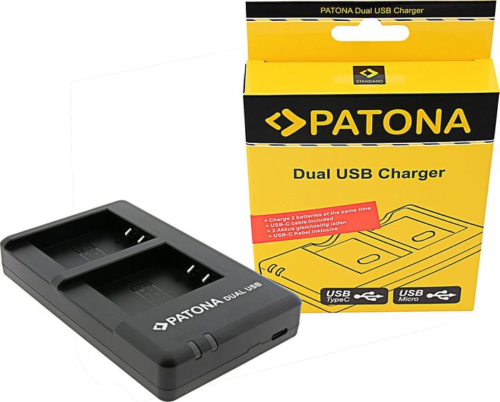 Patona Ladegerät Dual USB Ricoh DB-120 (Chargeur de batterie d'appareil photo)