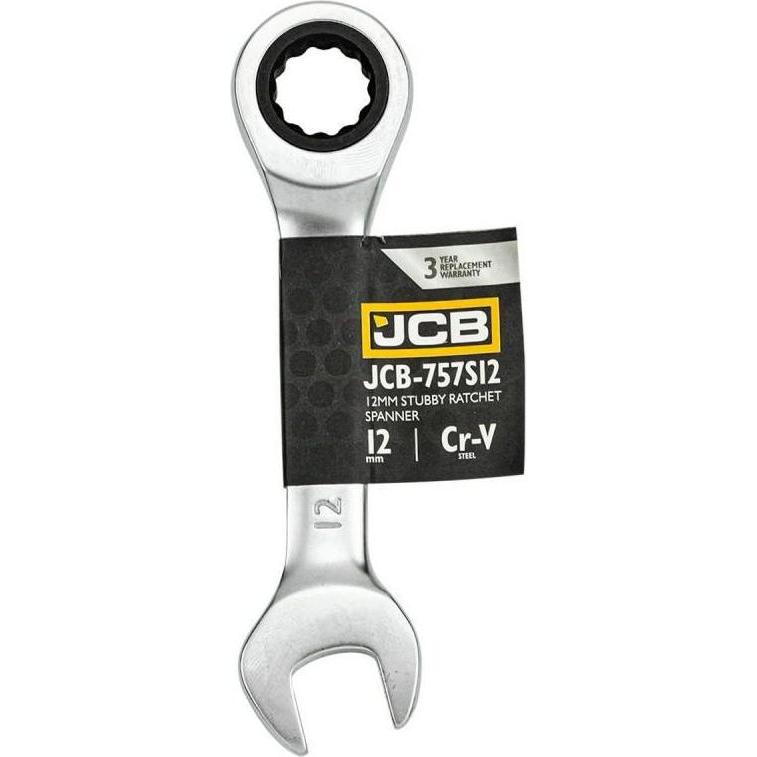 Thumbnail - JCB, Schraubenschlüssel, Kurzer Ratschen-Ringschlüssel 12 mm