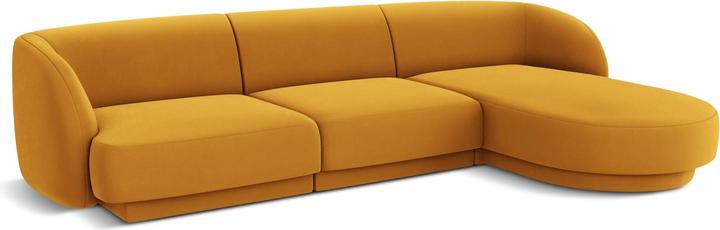 Image du produit Micadoni Canapé D'Angle Droit Velours, "Miley", 4 Places, 255x156x70Fabriqué en Europe (Canapé d'angle)