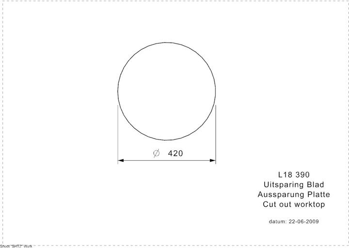 Productafbeelding Reginox Ronde spoelbak, roestvrijstalen spoelbak zwart L18 390 OKG Jet Black ⌀ 44 R34934 (Ingebouwde gootsteen, 44 cm)