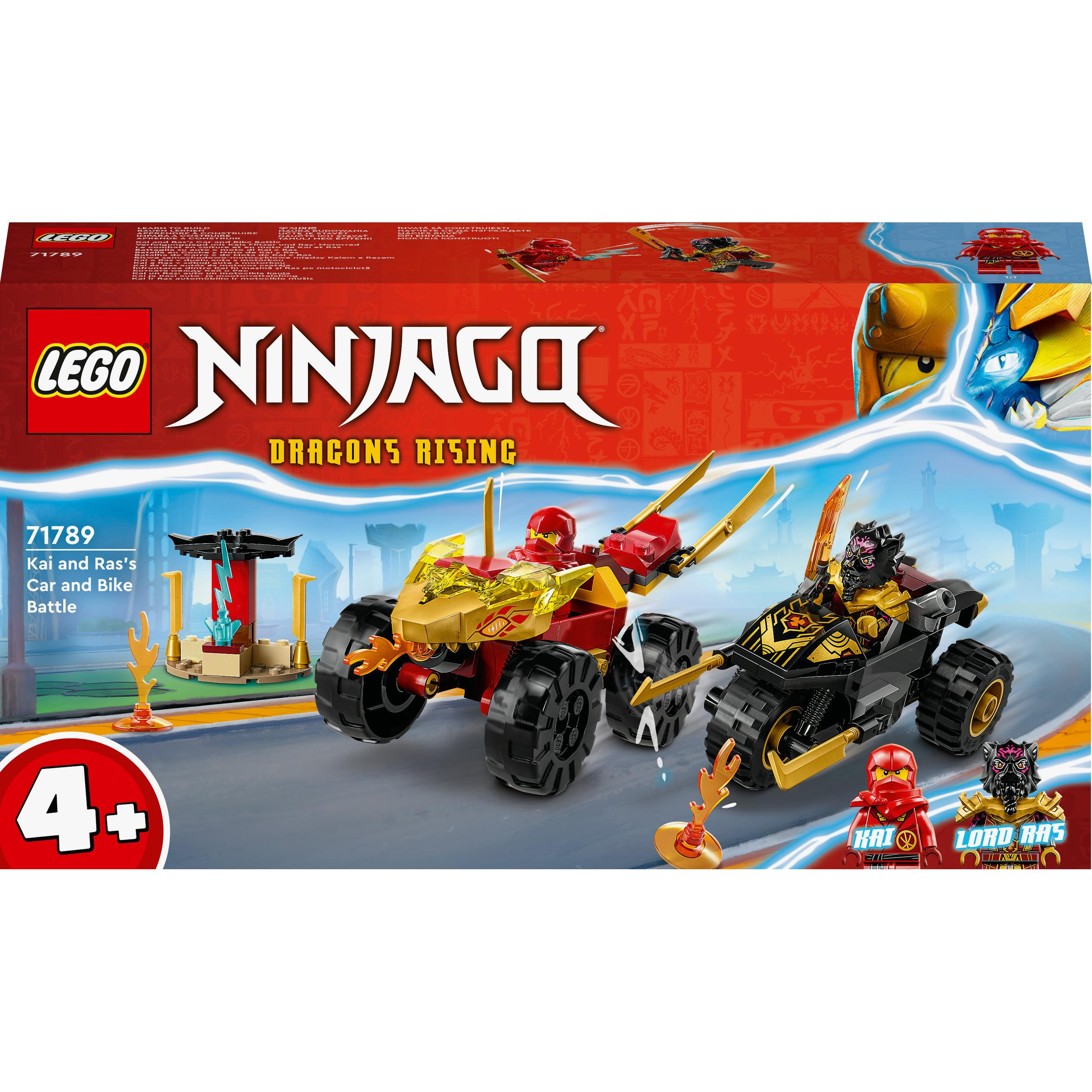 Thumbnail - LEGO Verfolgungsjagd mit Kais Flitzer und Ras' Motorrad (71789, LEGO Ninjago)
