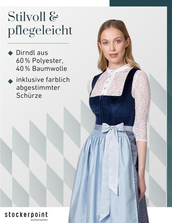 Produktbild Stockerpoint Dirndl Aida, blauw, 44 (44)