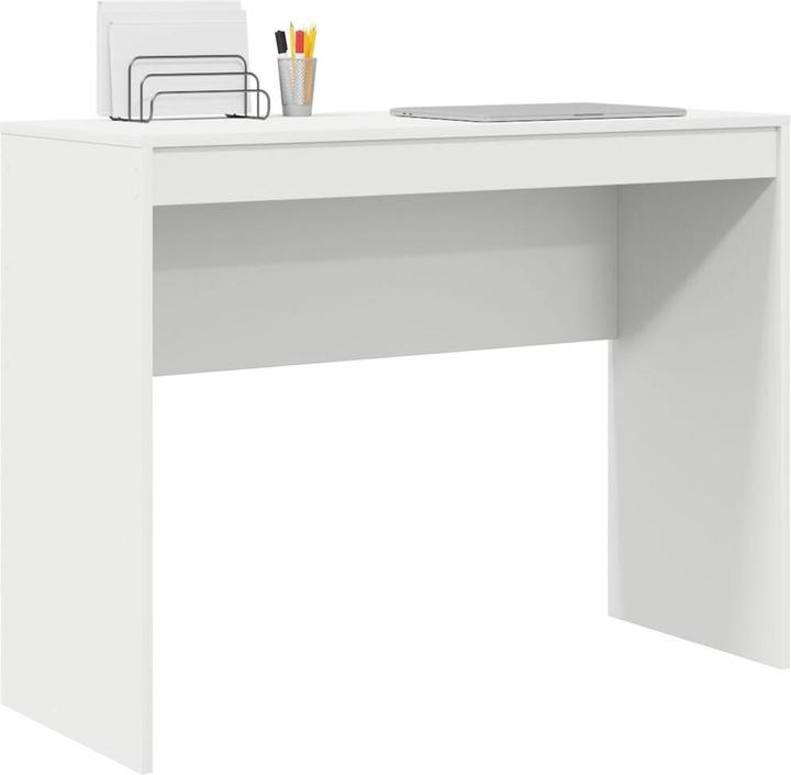 Image du produit VidaXL Bureau Blanc Panneau de particules Moyen Simple Rectangulaire (100 x 40 x 76 cm)