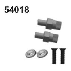 Amewi 54018 Set di mozzi ruota anteriore 22mm arancione