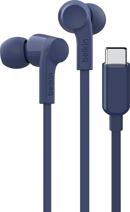 Produktbild Belkin Rockstar In Ear Kopfhörer Kabel, USB-C, blau G3H0002hqBLV2 (keine Geräuschunterdrückung, Kabelgebunden)